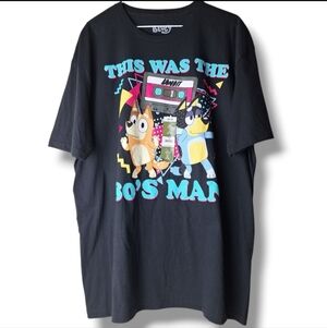 Bluey This Was The 80s Man Mens T-Shirt Size XL New Graphic Tee Retro Style